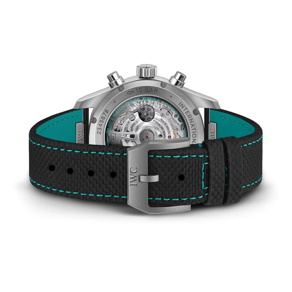 IWC Schaffhausen Pilot's Chronograph 41 "Mercedes-AMG Petronas" Green Rubber Strap Watch image number 4