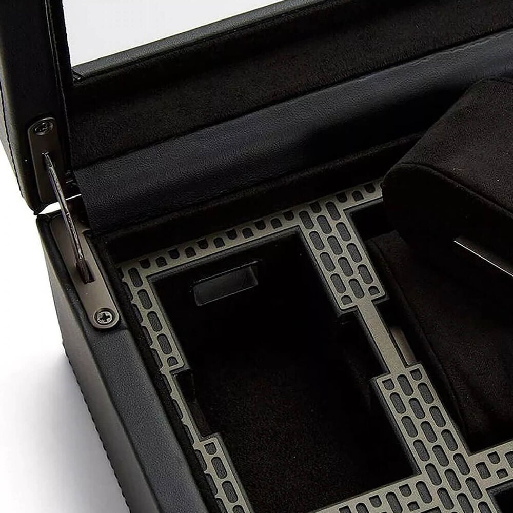 WOLF Axis 8 Pc Powder Coat Finish Vegan Leather Watch Box