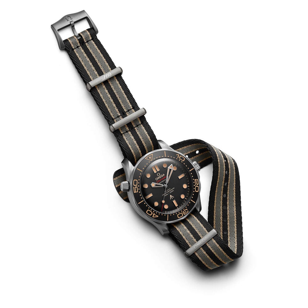 OMEGA Seamaster Bond Brown Dial Titanium Case NATO Strap Watch image number 1