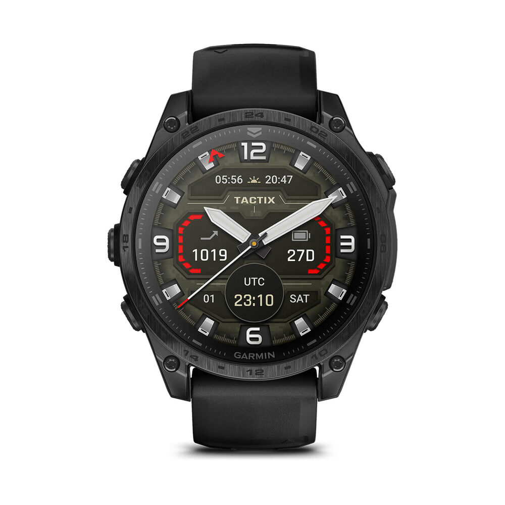 Garmin tactix® 8 AMOLED 47mm Dial Black Silicon Strap Watch image number 3