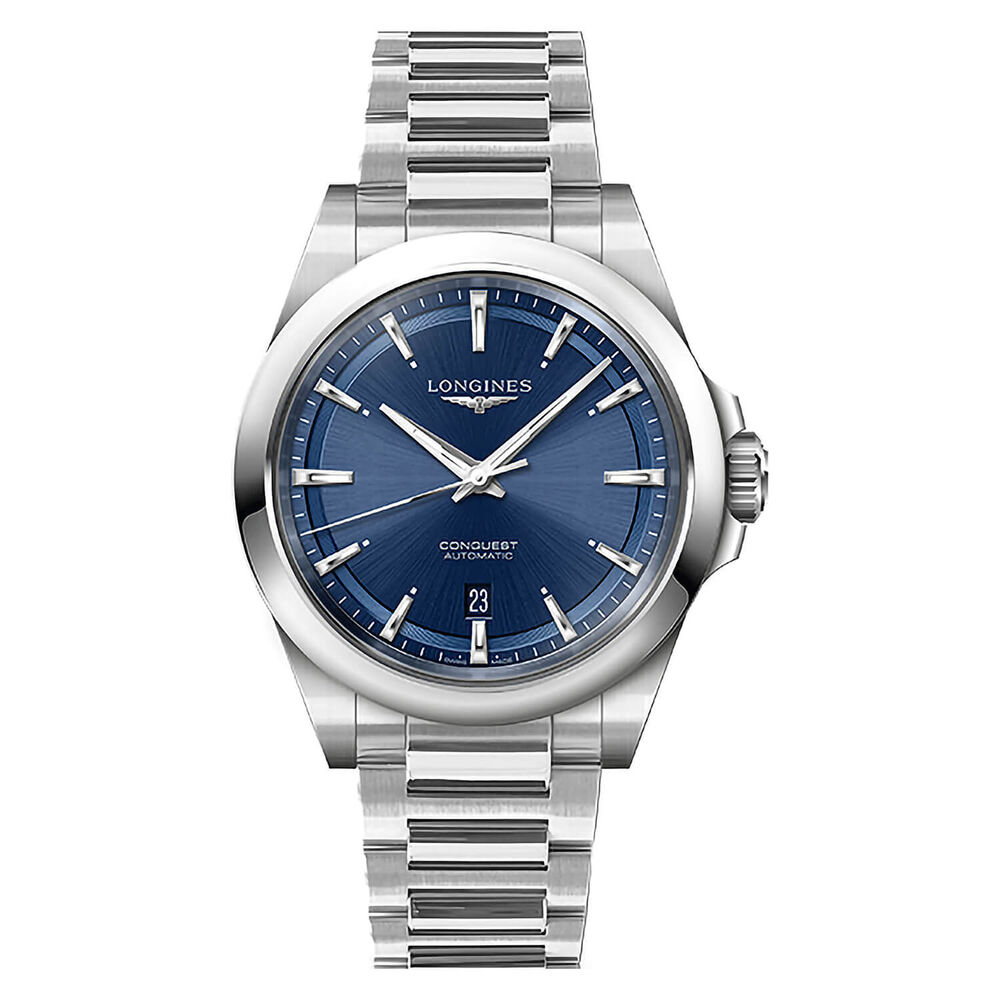 Longines Conquest 2023 41mm Blue Sunray Dial Steel Case & Bracelet Watch image number 0