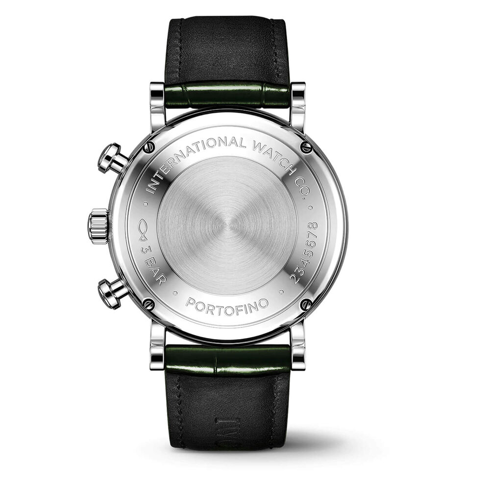 IWC Schaffhausen Portofino Chronograph 39 Green Dial Strap Watch image number 1