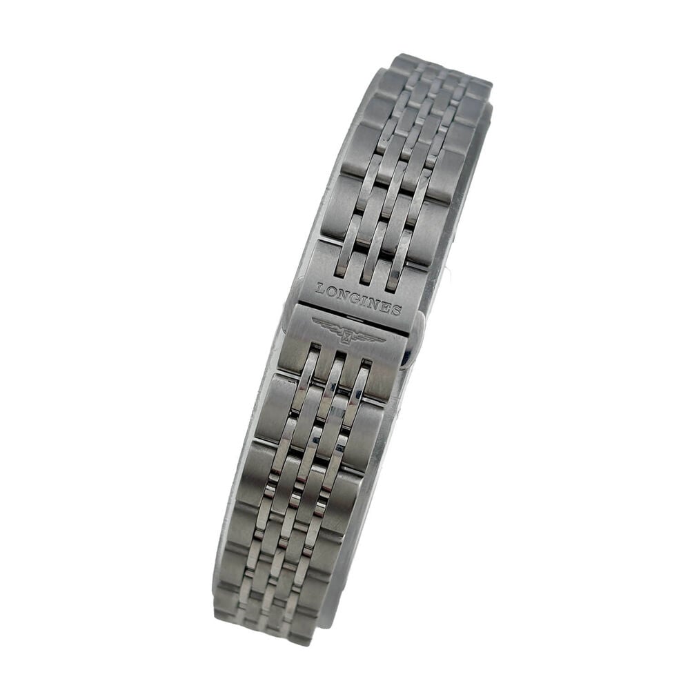 Pre-Owned Longines Record 26mm White Mother of Pearl Dial Diamond Dots Steel Bracelet Watch image number 2