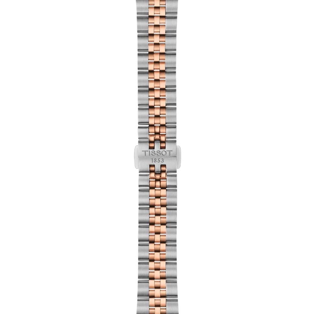 Tissot Ballade 34mm Silver Dial Rose Gold PVD Steel Bracelet Watch image number 3