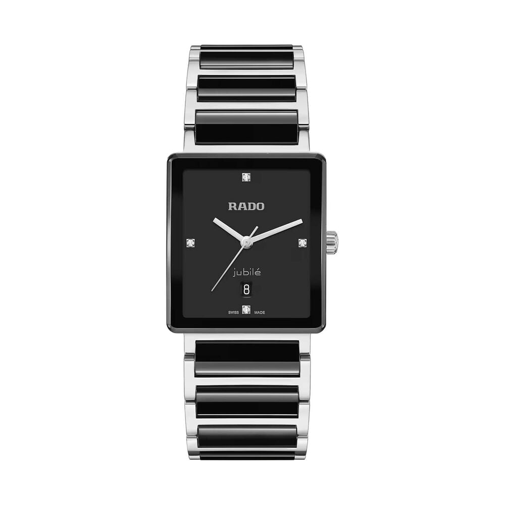 Rado Integral Diamonds 31.5mm Black Dial Stainless Steel Bracelet Watch image number 0
