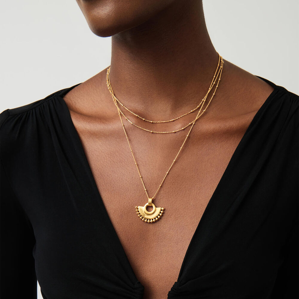 Missoma 18ct Gold Plated Brass Zenyu Fan Necklace