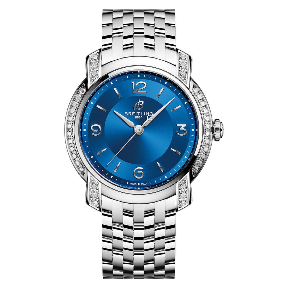 Breitling Lady Premier 32mm Blue Dial Steel Bracelet Watch image number 0