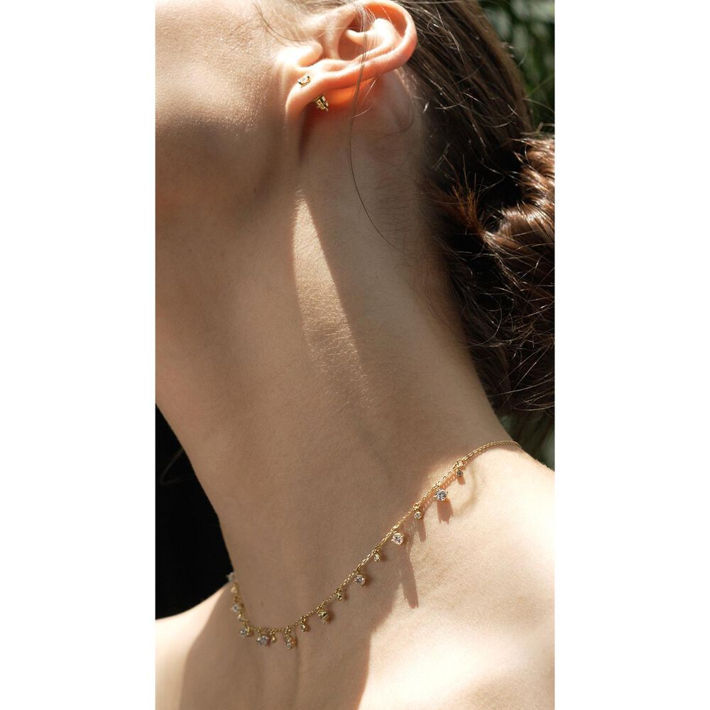 CARAT* London Lisbet Yellow Gold Vermeil Adjustable Choker Necklace image number 5