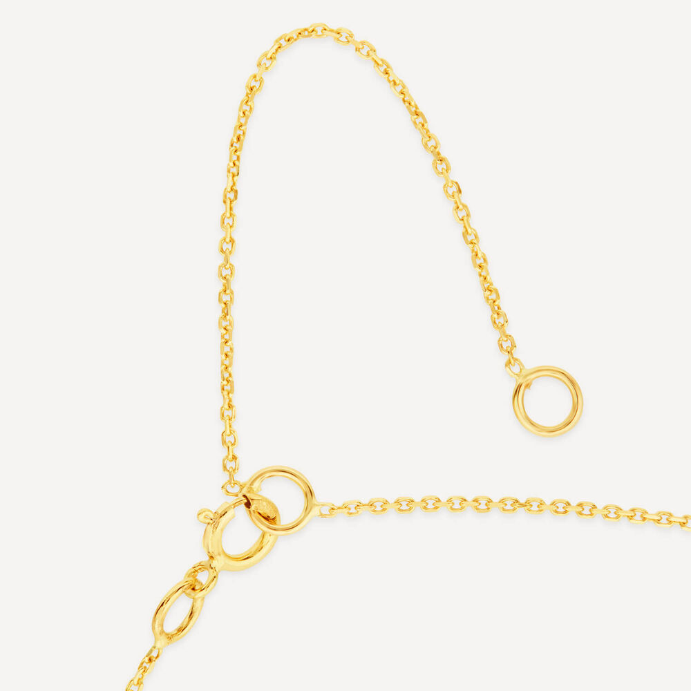 9ct Yellow Gold Petite 0.04ct Diamond Initial "C" Necklet image number 4