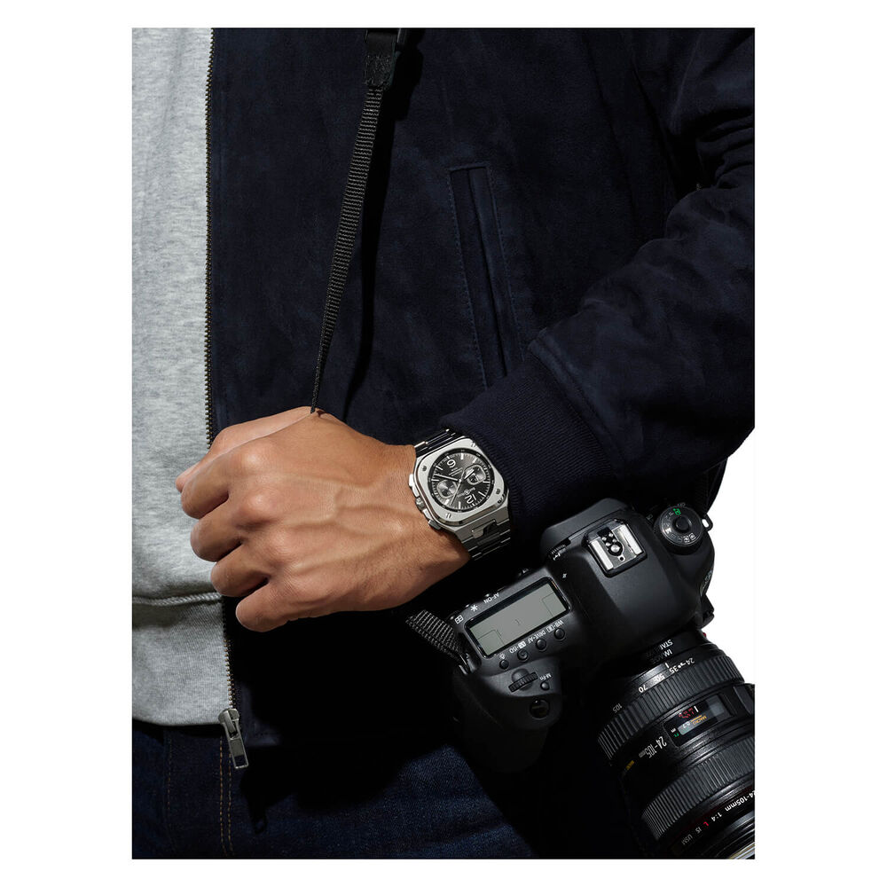 Bell & Ross BR05 Chrono Black Dial Steel Case Bracelet Watch image number 8
