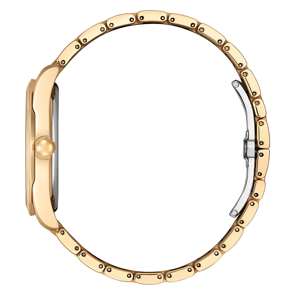 Citizen Eco-Drive Arezzo White Dial Rose Gold Case Bracelet Watch