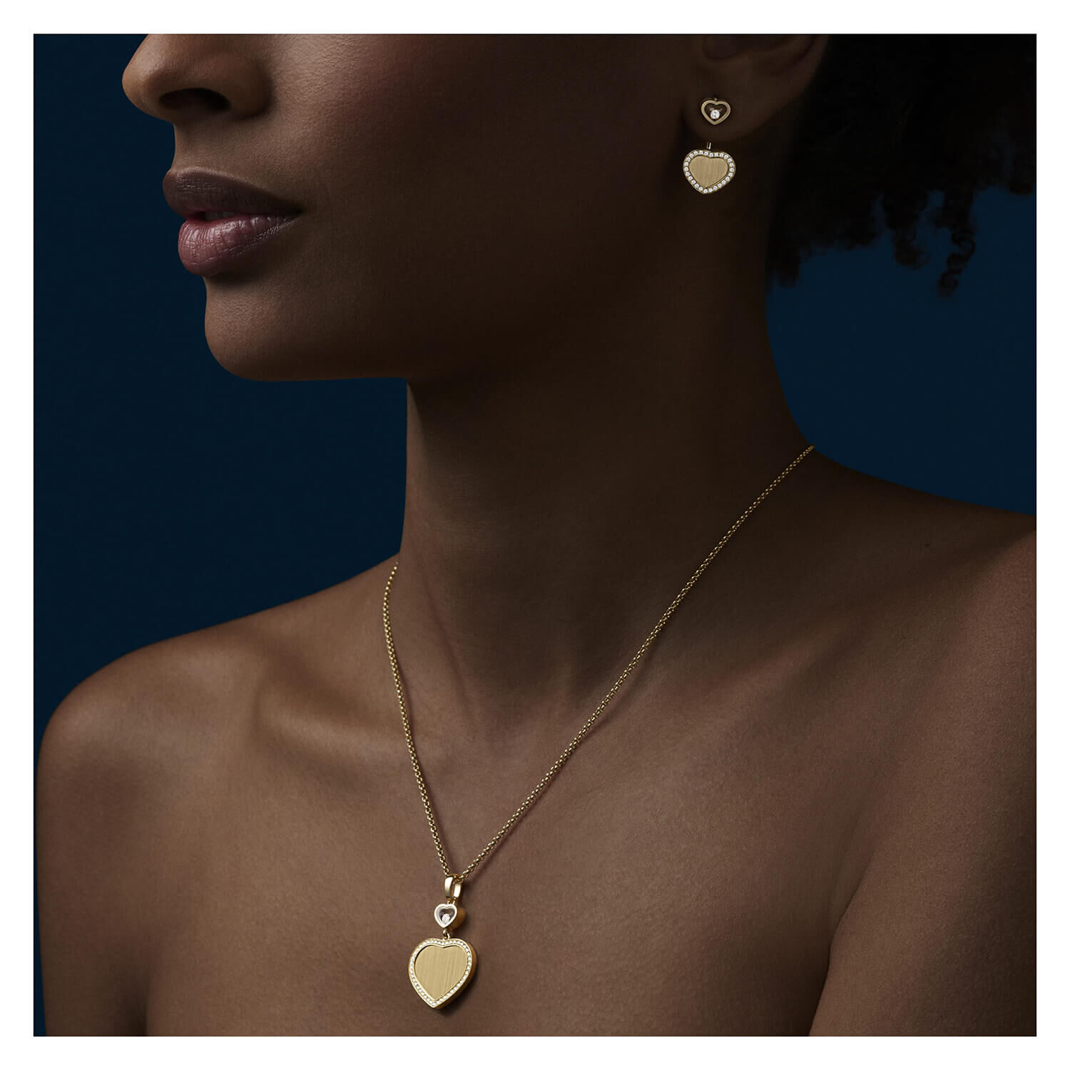 ★SENTIMENTS★ NO.461 NECKLACE Chopard Happy Hearts Golden Hearts Yellow Gold Necklace
