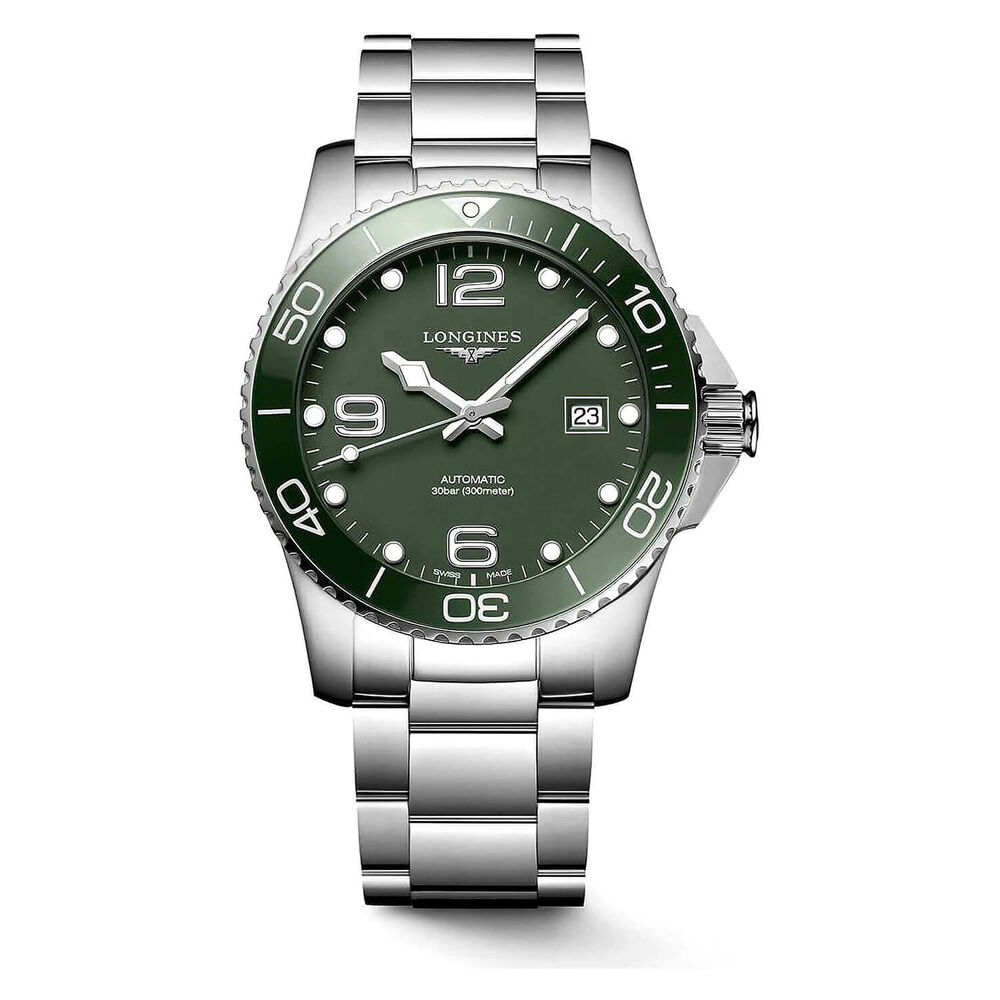 Longines HydroConquest Sports 41mm Khaki Steel Watch image number 0