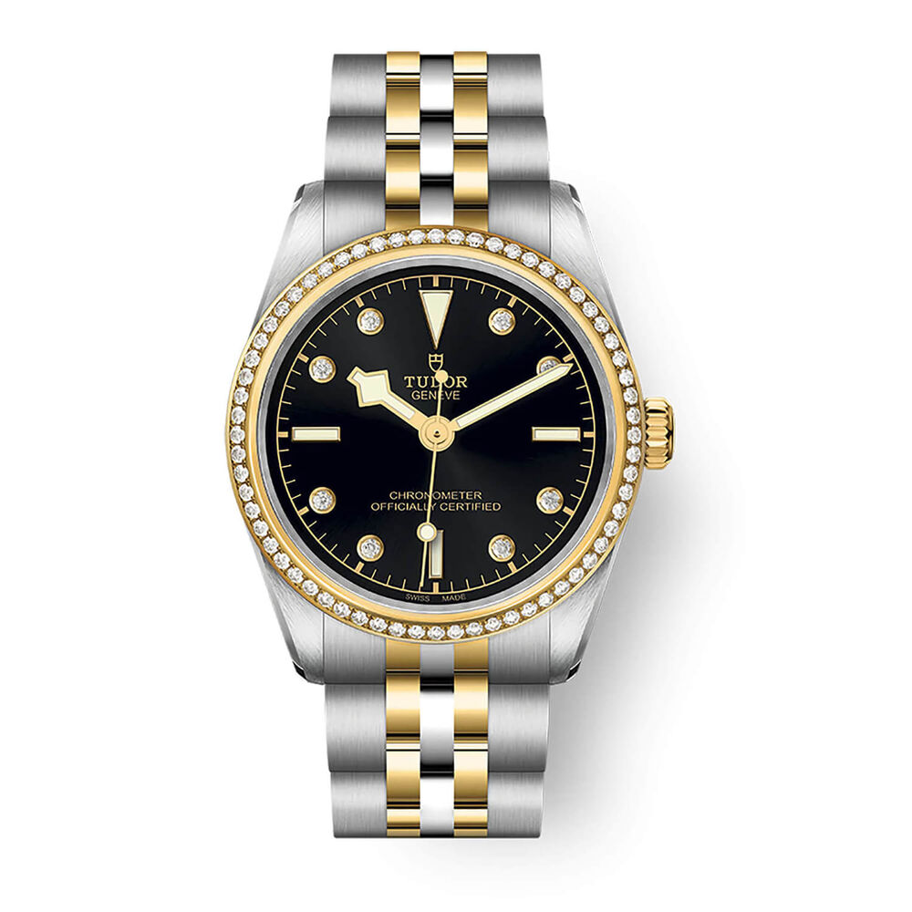TUDOR S&G 31mm Black Diamond Dial & Bezel Bracelet Watch image number 0