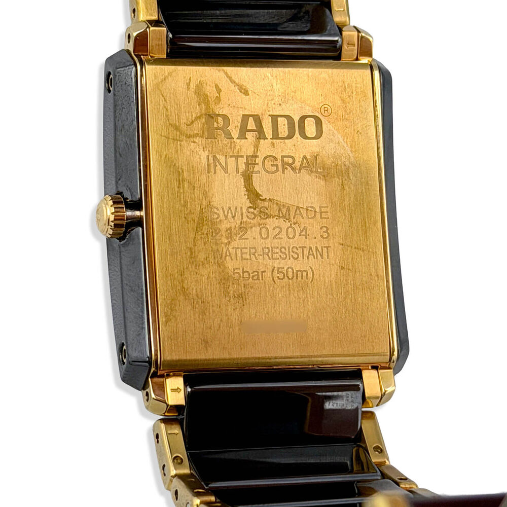 Pre-Owned Rado Integral Diamonds 31mm Black Dial Ceramic Bracelet Watch