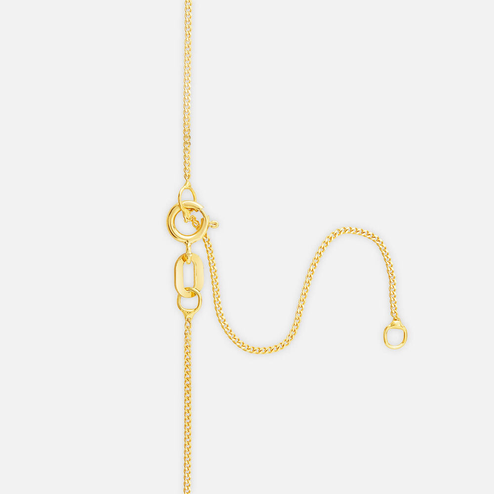 9ct Gold 6.5mm Four Claw Cubic Zirconia Set Pendant (Chain Included)