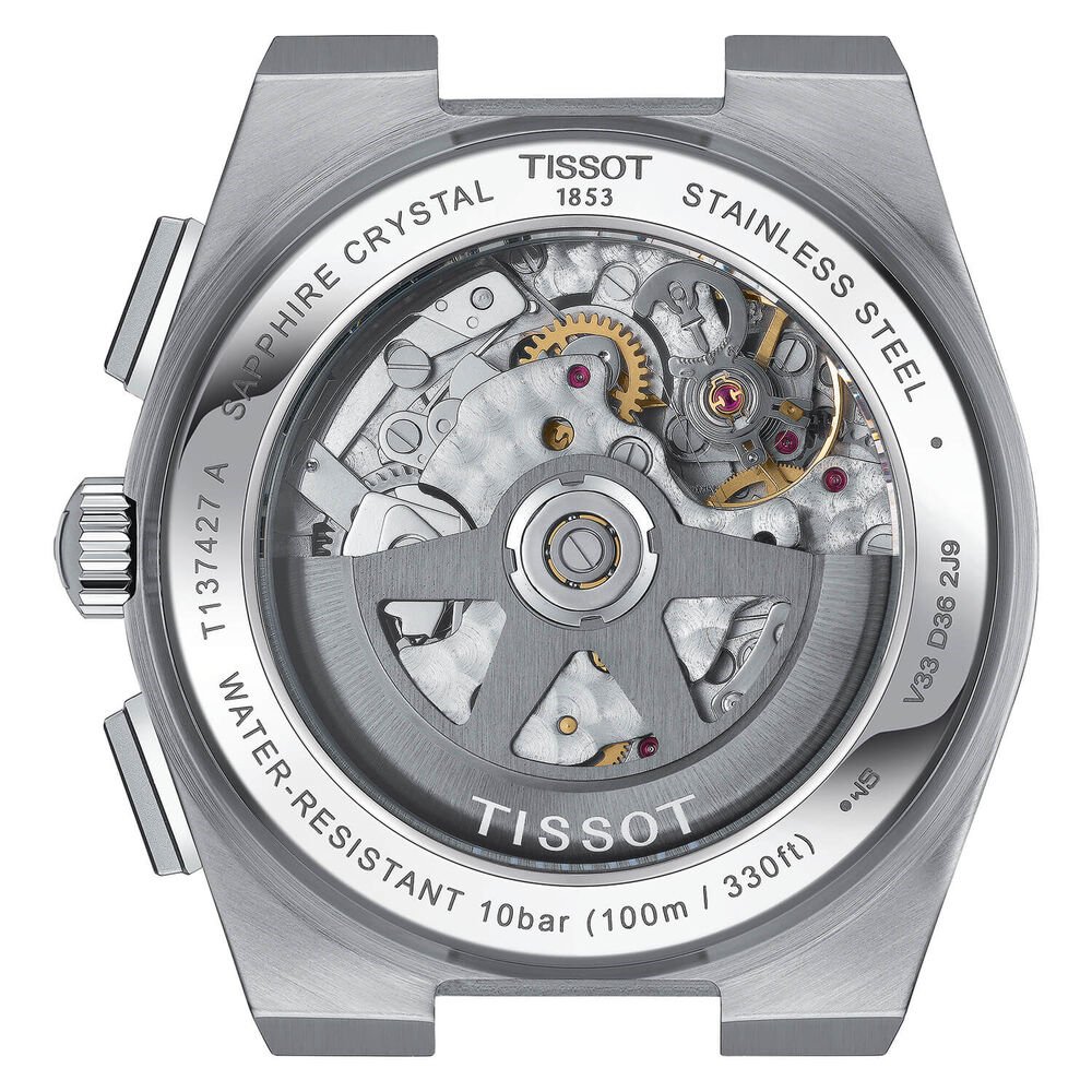 Tissot PRX 42mm White&Black Chrono Dial Bracelet Automatic Watch