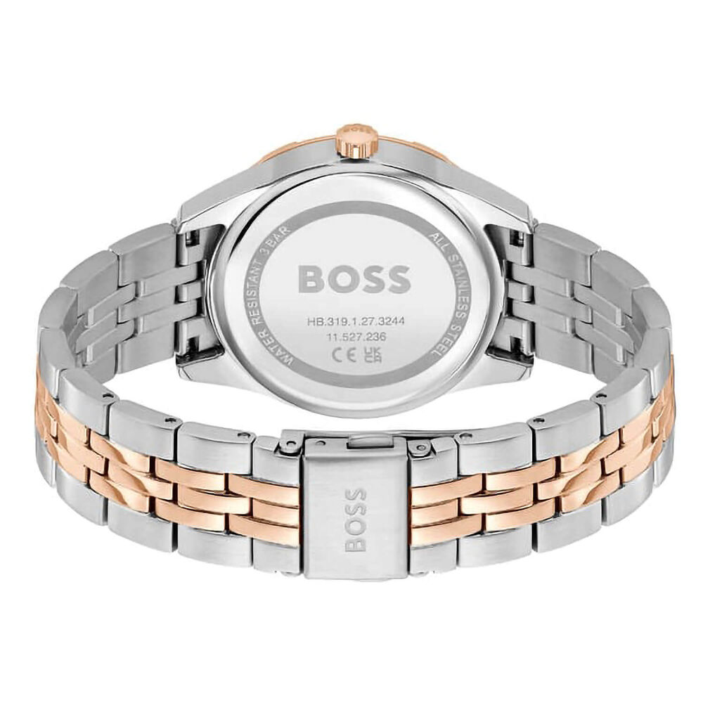 BOSS Rhea 36mm Blue Dial Steel & Rose Gold Bracelet Watch