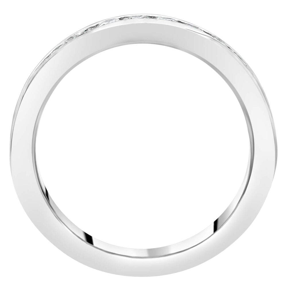 Ladies' platinum 0.50 carat diamond 3mm wedding ring image number 2