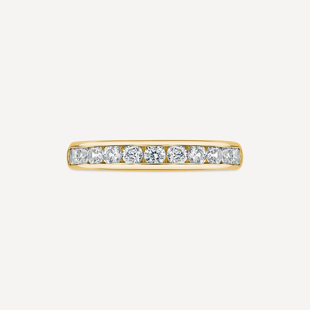 18ct Yellow Gold 3.5mm 0.60ct Diamond Channel Set Wedding Ring