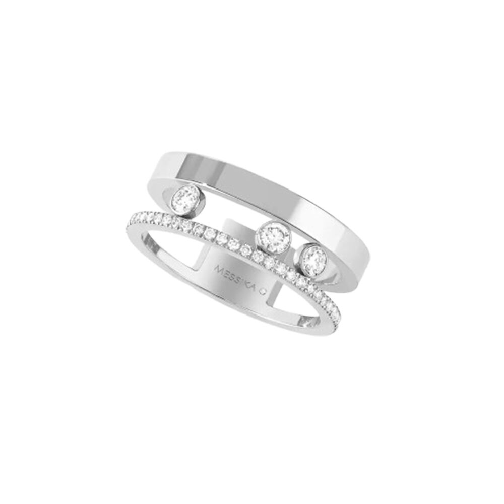 Messika Move Romane 18ct White Gold 0.30ct Diamond Ring (Size I)