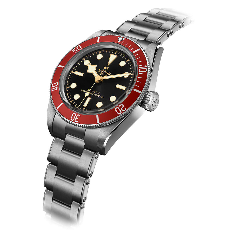 TUDOR Black Bay Heritage 41mm Black Dial Burgundy Bezel Bracelet Watch
