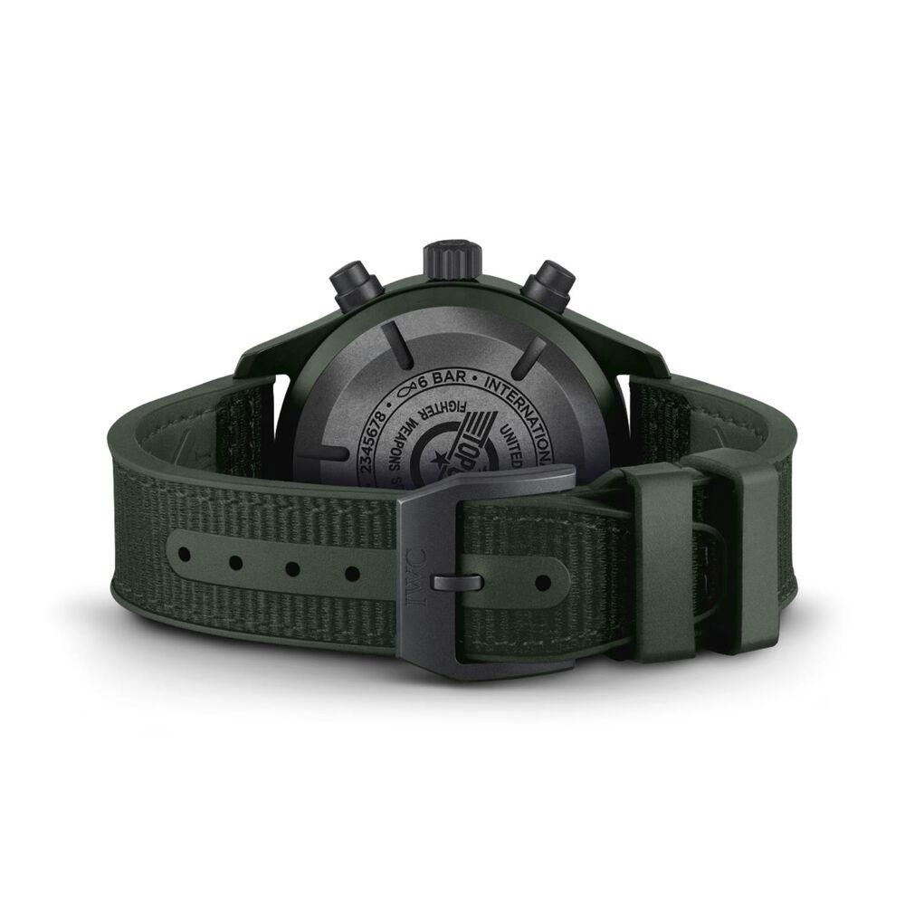 IWC Schaffhausen Pilot's Chronograph Top Gun Woodland Edition 44.5mm Dial Rubber Strap Watch image number 3