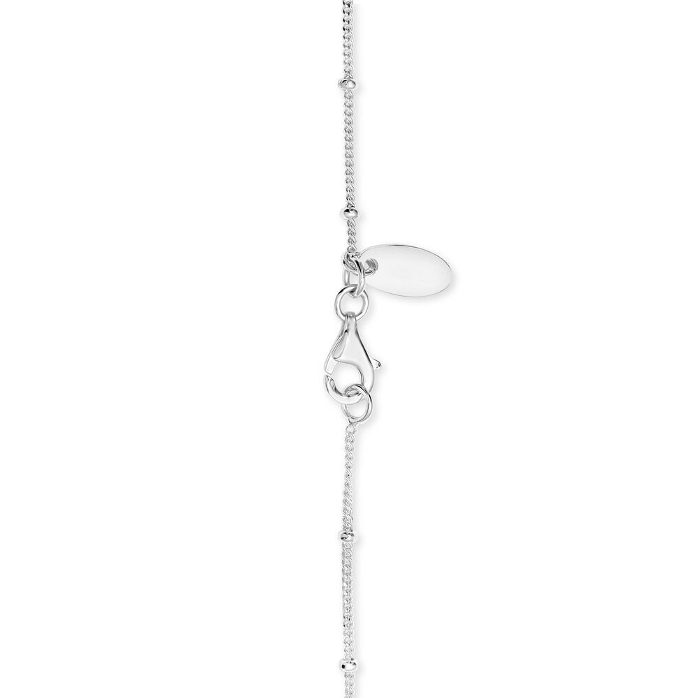 Silver Oval Woven Edge Disc Pendant image number 2