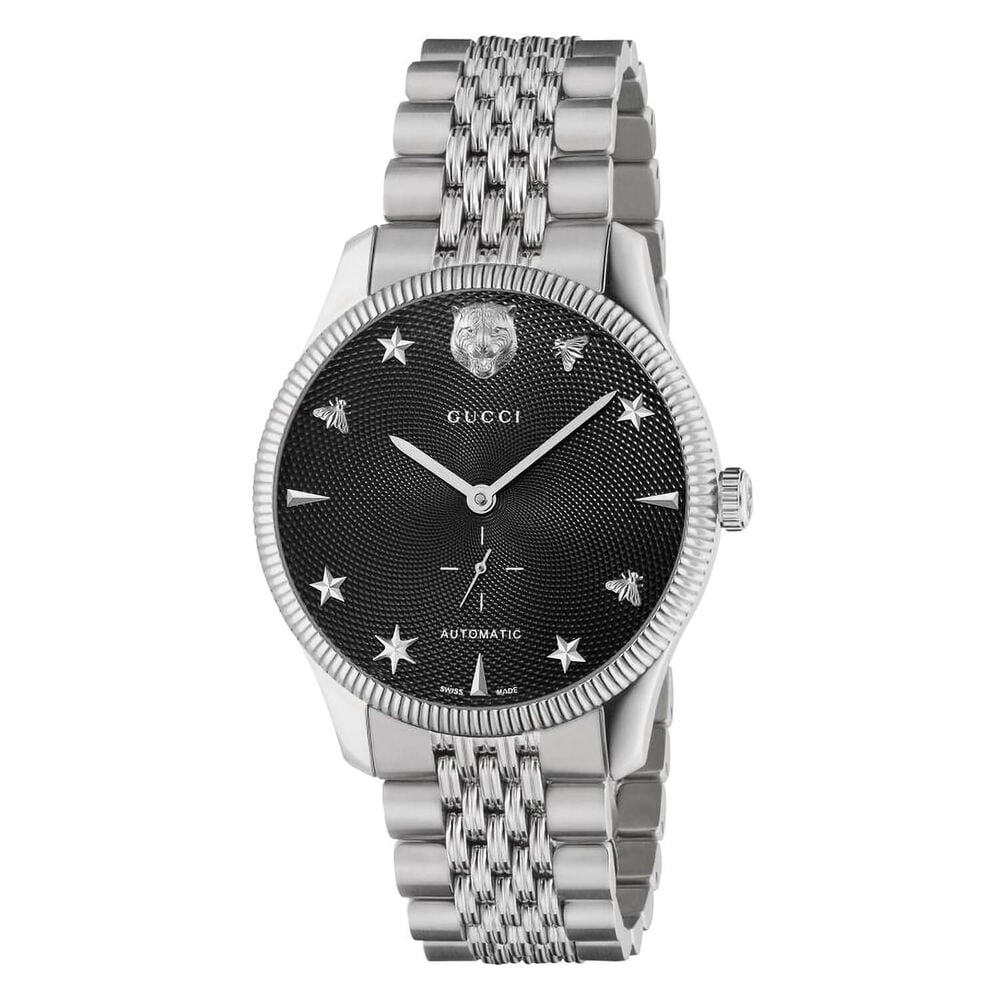 Gucci G-Timeless 40mm Automatic Black Dial Bracelet Men's Watch