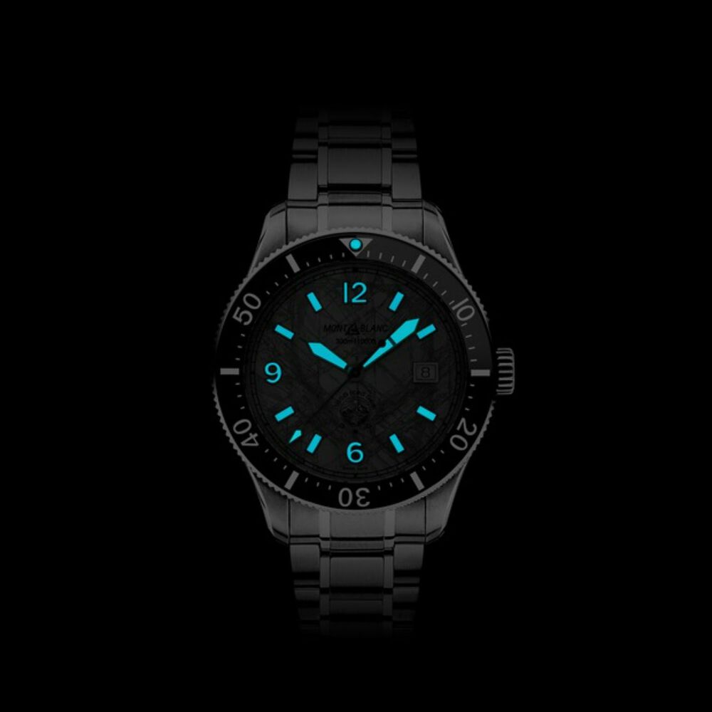 Montblanc Iced Sea 41mm Grey Glacier Dial Steel Case Bracelet Watch image number 5