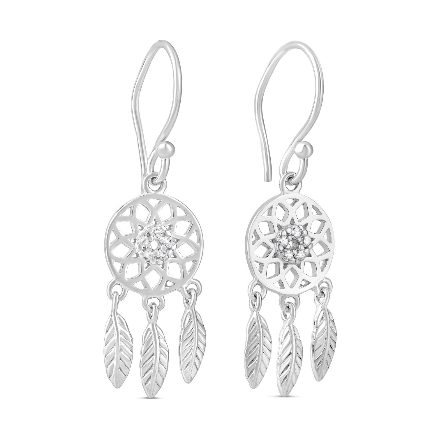 Dream catcher earrings silver hotsell