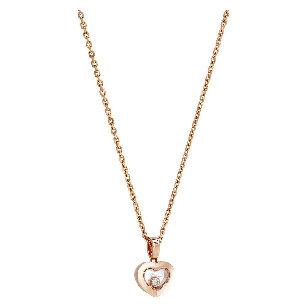 Chopard Happy Diamonds Icons Heart 18ct Rose Gold 0.05ct Diamond Necklace image number 1