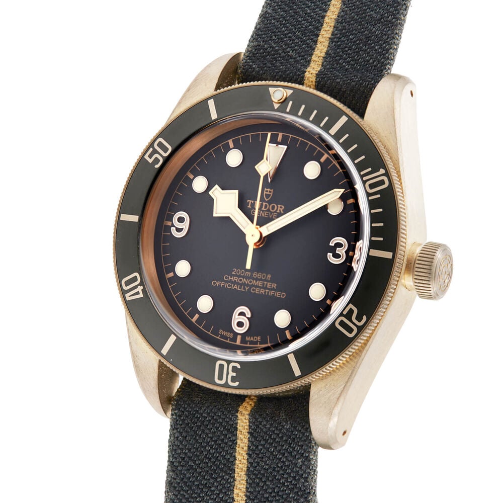 Pre-Owned TUDOR Black Bay Bronze Swiss Dive 43mm Black Dial Fabric Strap Watch image number 1