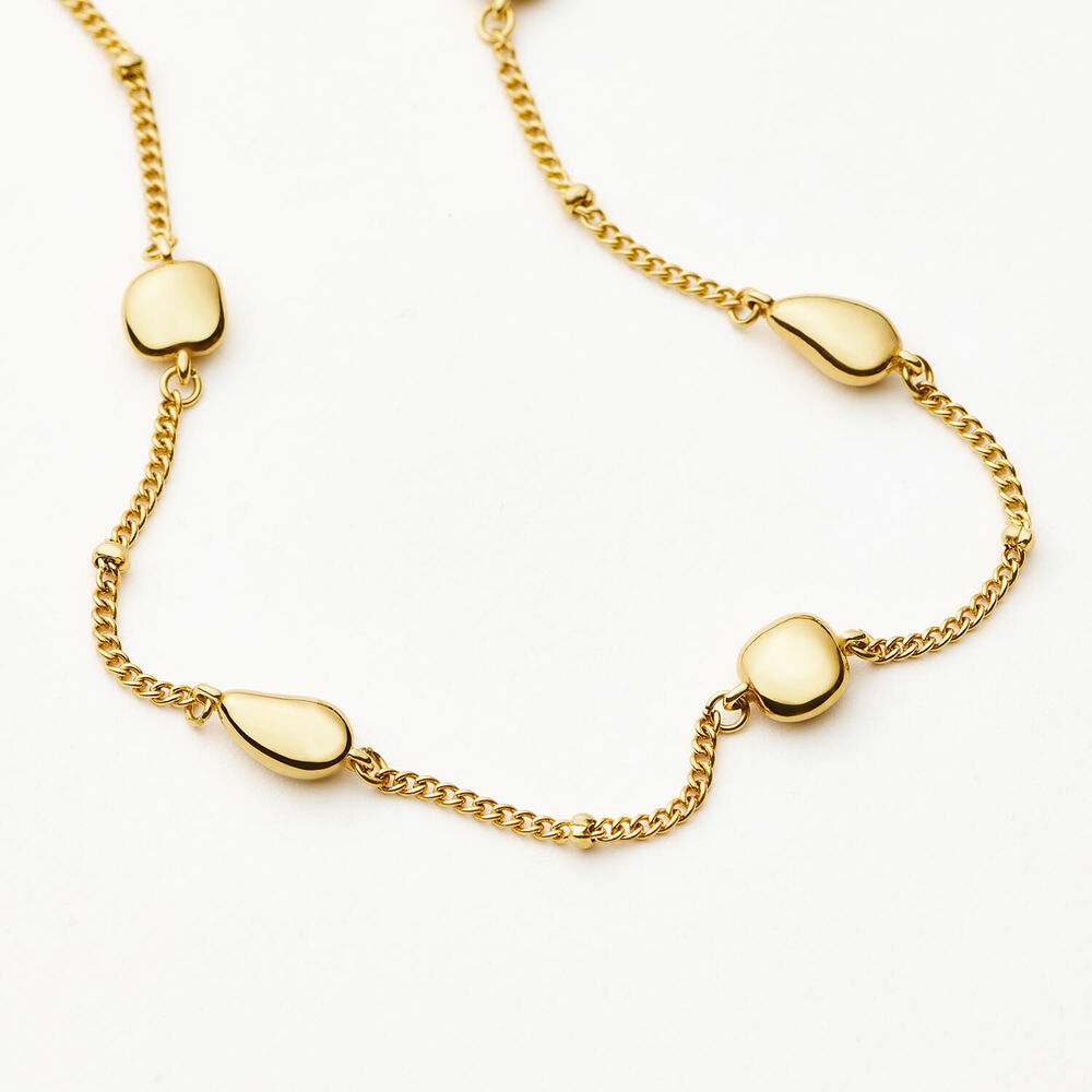 Missoma 18ct Gold Plated Stainless Steel Molten Teardrop Multi Charm Necklace
