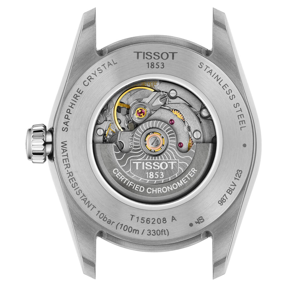 Tissot Ballade Powermatic 48 COSC 30mm Silver Dial Rose Gold PVD Steel Bracelet Watch image number 2