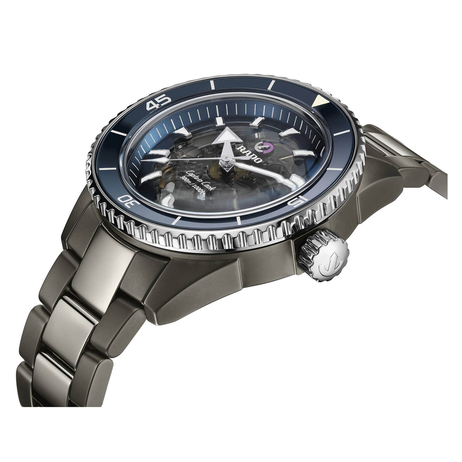 Rado Captain Cook 43mm High Tech Ceramic Blue Bezel Watch