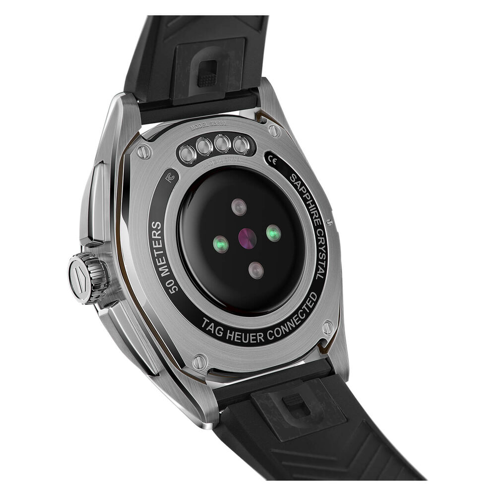 TAG Heuer Connected Calibre E4 42mm Dial Touch Screen Black Rubber Strap Watch image number 4