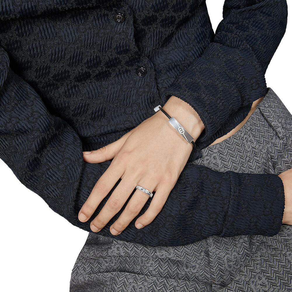 Gucci Interlocking Leather Bracelet image number 3