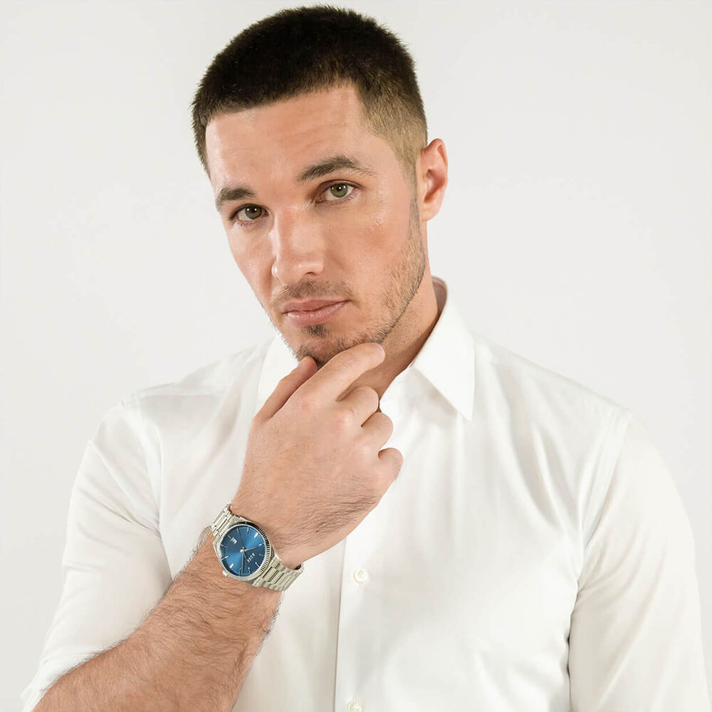 BOSS Cheswick 40mm Blue Dial Stainless Steel Bracelet Watch image number 4