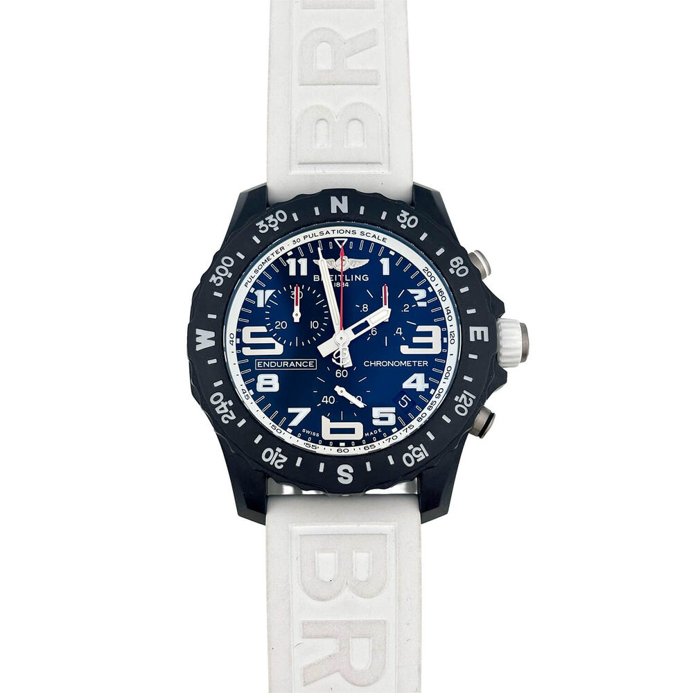 Pre-Owned Breitling Endurance Pro 44mm White Detail Rubber Strap Watch