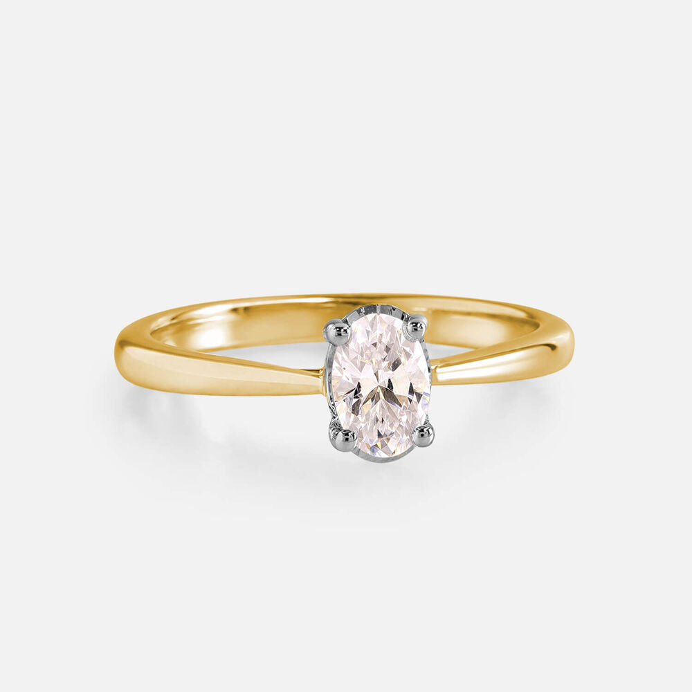 Prism 9ct Yellow Gold 0.33ct Oval Diamond Solitaire Ring
