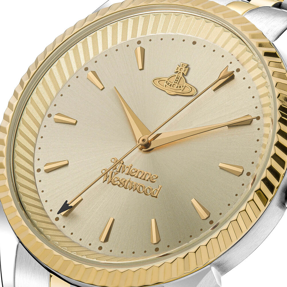 Vivienne Westwood Seymour 38mm Champagne Dial Two Tone Steel Bracelet Watch image number 2