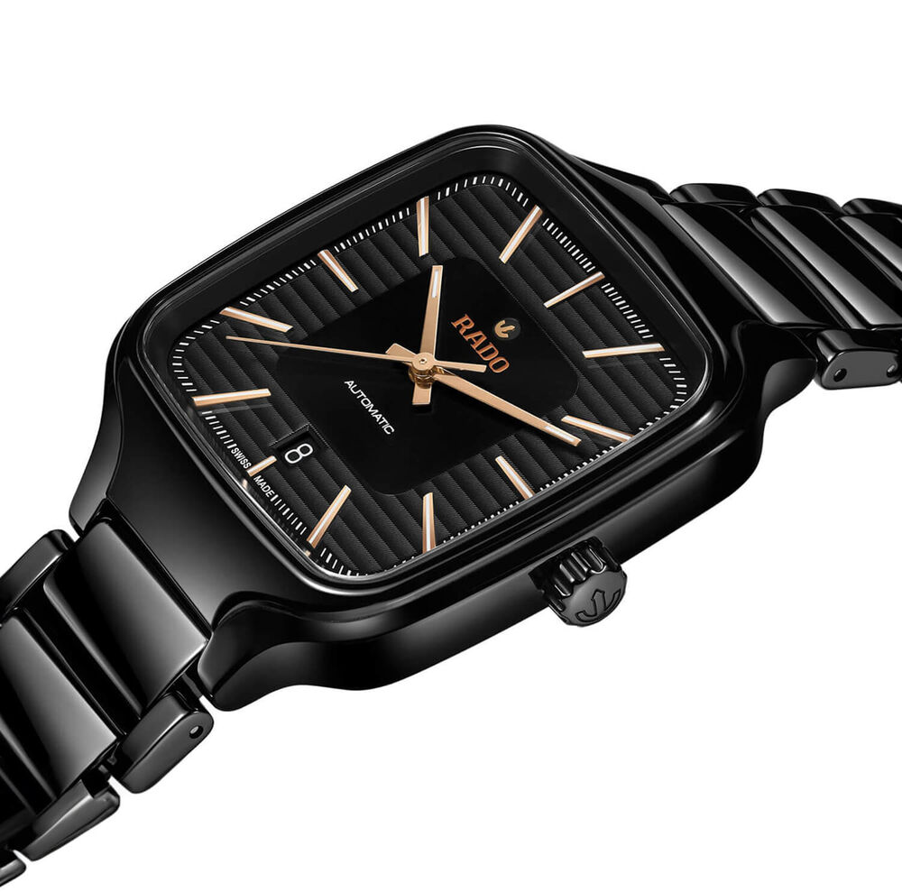 Rado True Square 38mm Black Dial Black Ceramic Case Watch image number 4