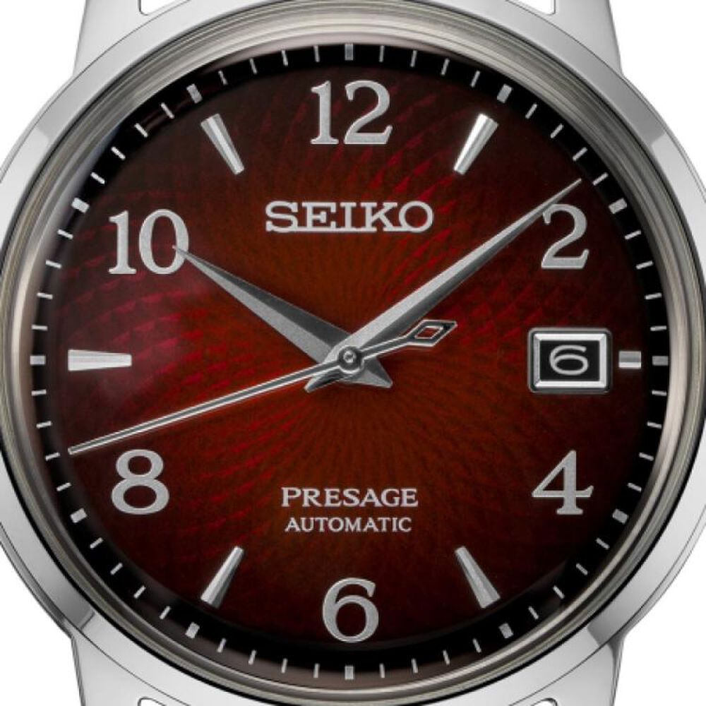 Seiko Presage Cocktail Collection 38.5mm Red Dial Mens Watch image number 5