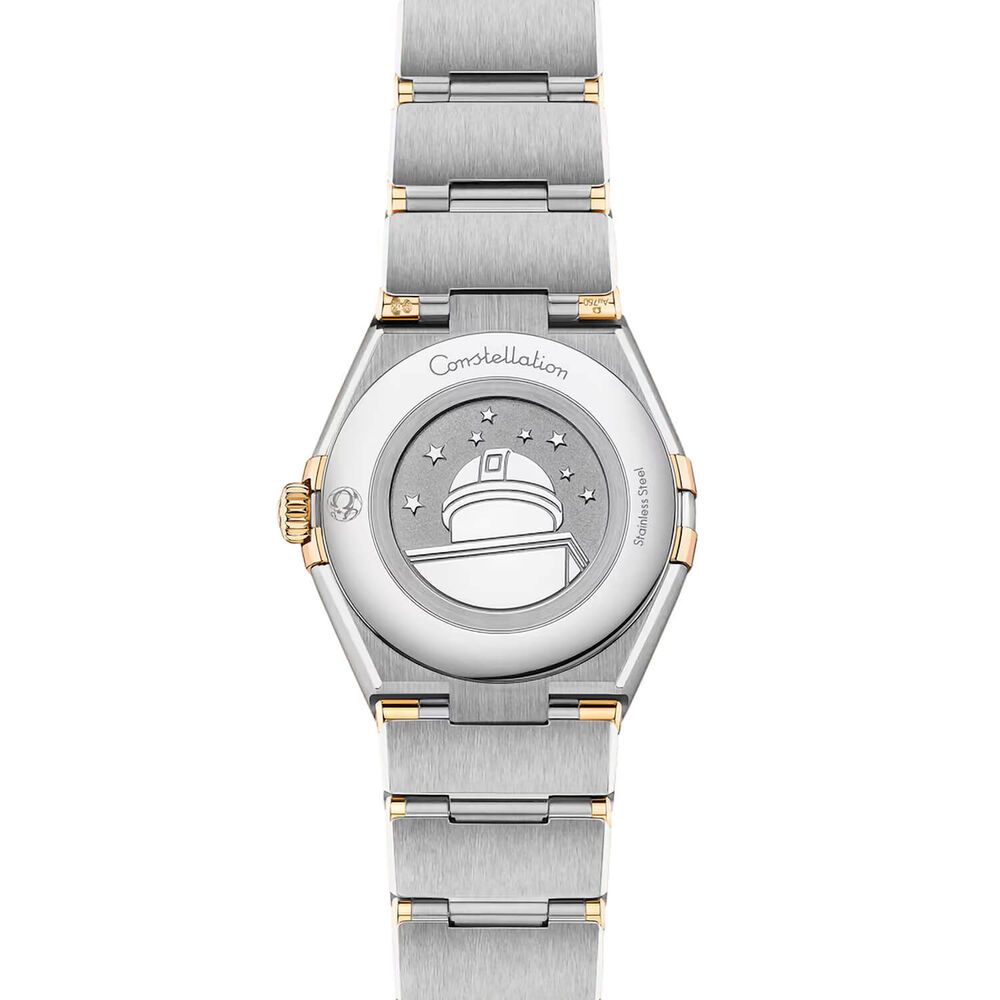 OMEGA Constellation 28mm MOP Dial Diamond Dots Steel & Gold Bracelet