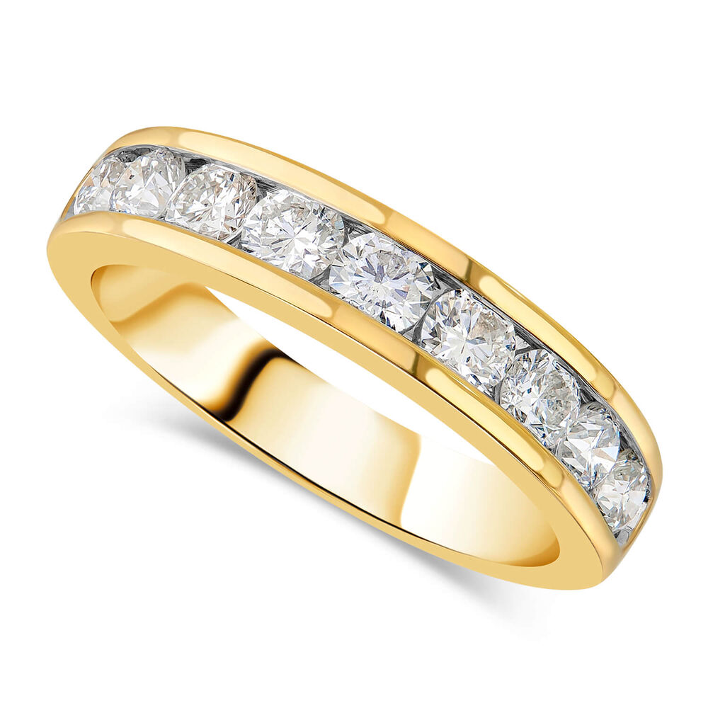 18ct gold 1.00 carat diamond channel set eternity ring image number 0