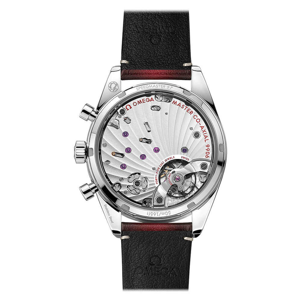 OMEGA Speedmaster '57 Co-Axial Master Chronometer Chronograph 40.5mm Burgundy Dial Strap Watch