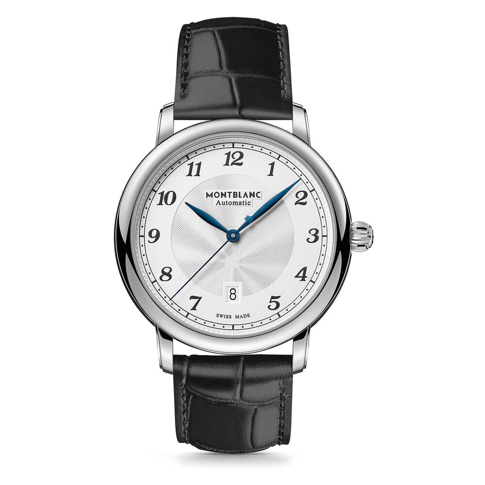 Montblanc Star Legacy Automatic Date 42MM Silver Dial Black Strap Watch image number 0