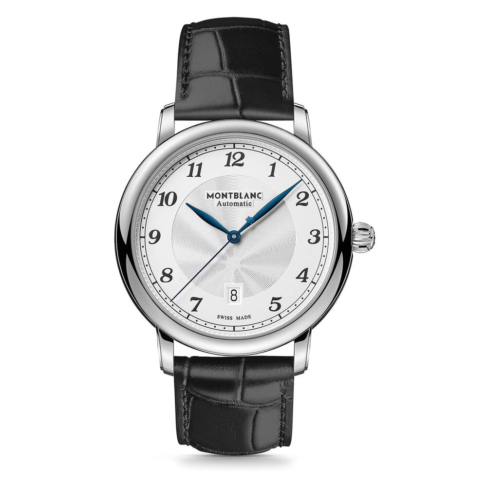 Montblanc Star Legacy Automatic Date 42MM Silver Dial Black Strap Watch
