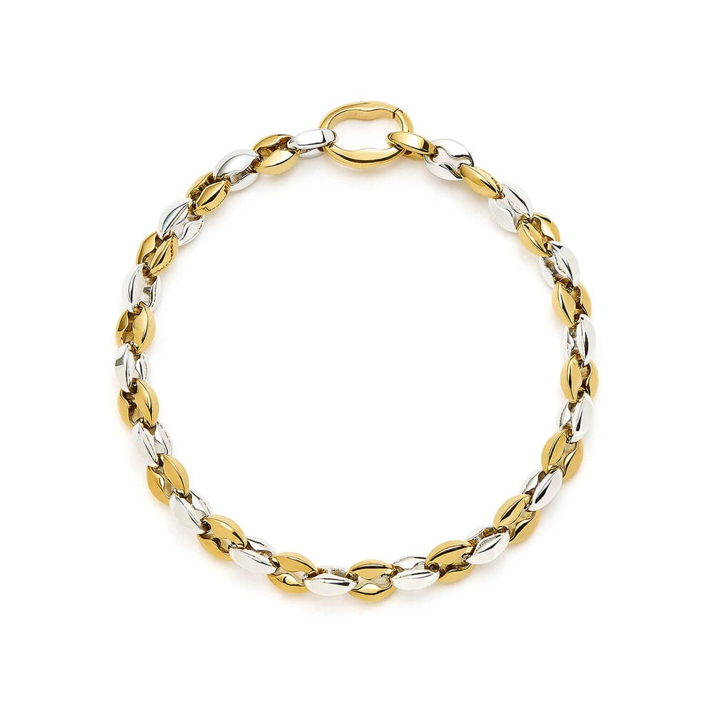 Missoma 18ct Gold & Platinum Plated Steel Mariner Chain Bracelet